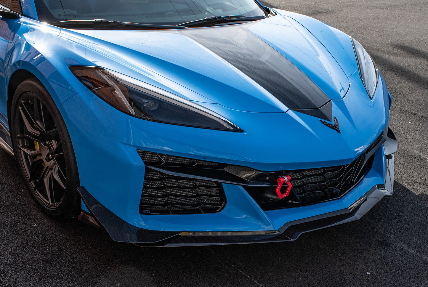 2014+ Chevrolet Corvette C7/C8 Front Hexagonal Tow Hook Loop Ring - Red