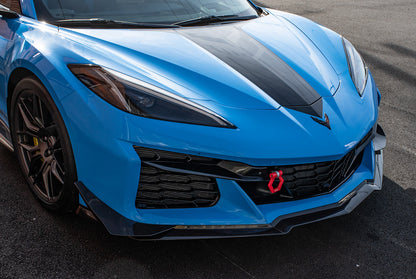 2014+ Chevrolet Corvette C7/C8 Front Hexagonal Tow Hook Loop Ring - Red