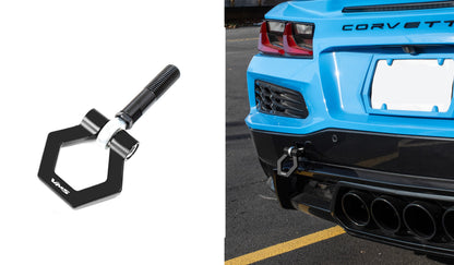 2014+ Chevrolet Corvette C7/C8 Rear Hexagonal Tow Hook Loop Ring - Black