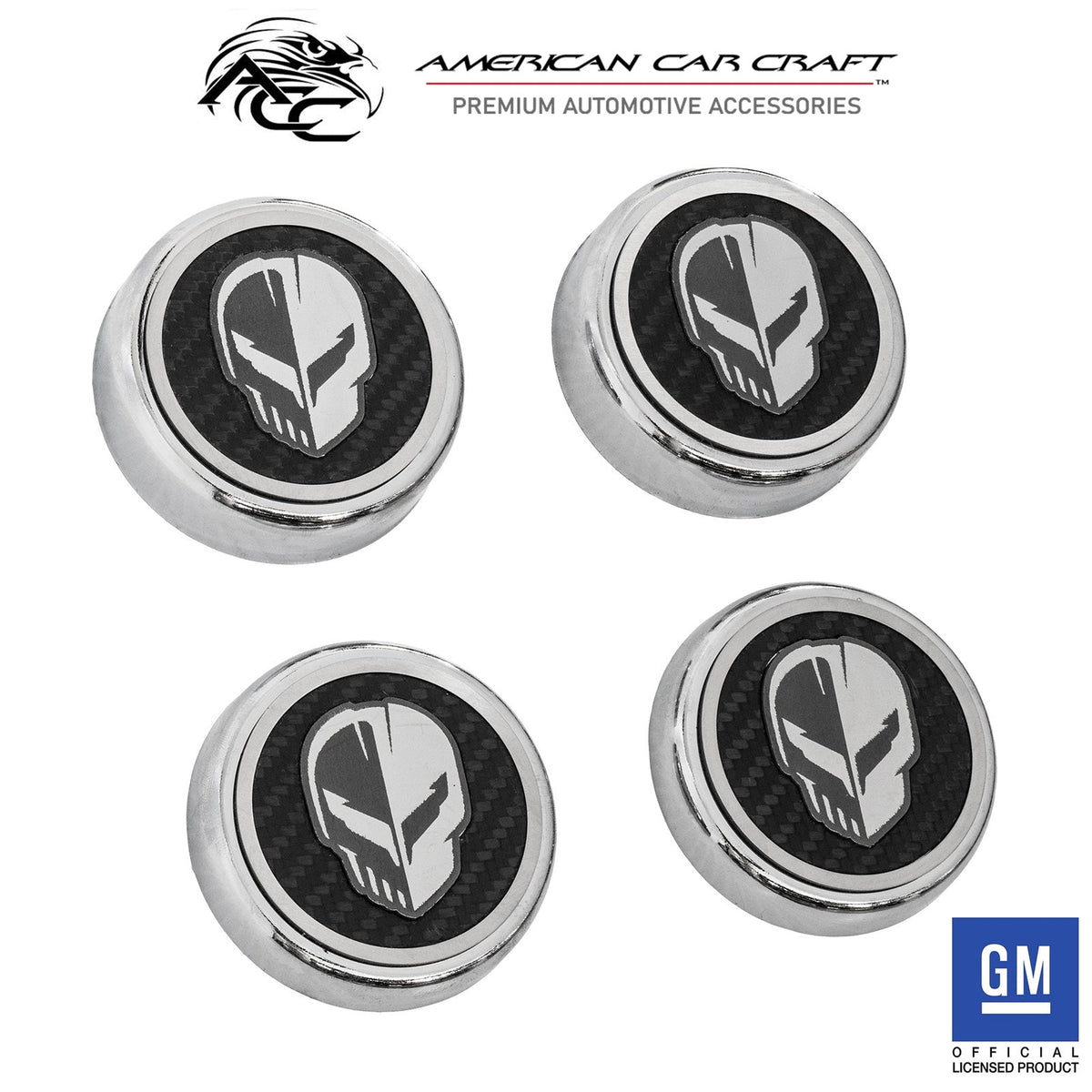 2020-2026 Corvette C8 4pc Stainless Engine Cap Cover Set w/ Carbon Fiber Inserts
