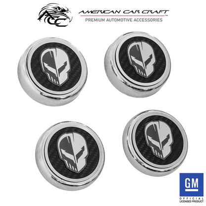 2020-2026 Corvette C8 4pc Stainless Engine Cap Cover Set w/ Carbon Fiber Inserts