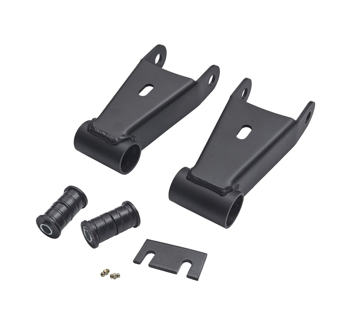 2021-2026 F-150 3.5L PowerBoost M-3000-PB4 Rear 1.5" Lowering Kit Shackles & Bushings