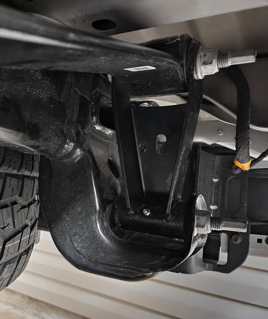 2021-2026 F-150 3.5L PowerBoost M-3000-PB4 Rear 1.5" Lowering Kit Shackles & Bushings