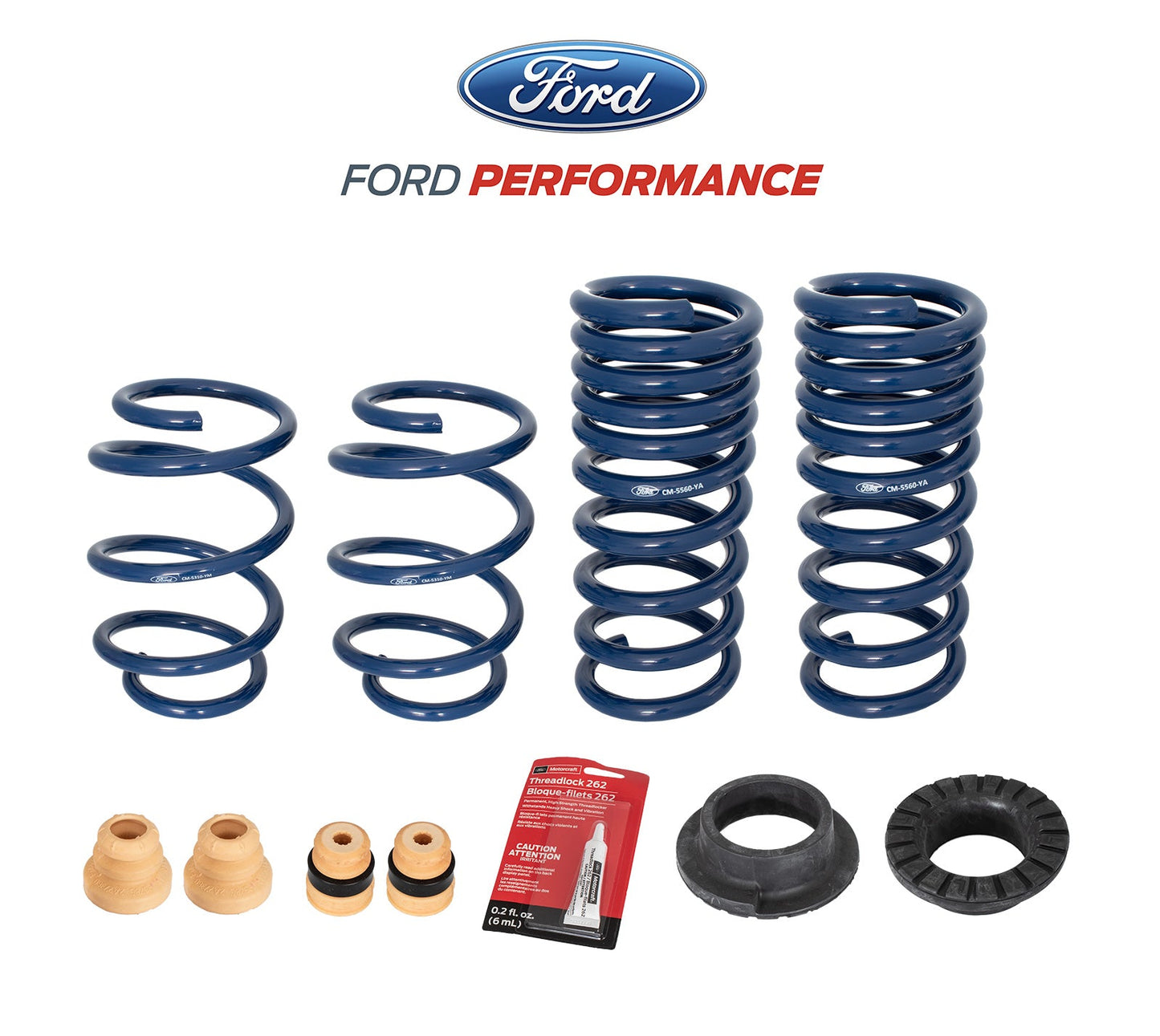 2024 Mustang 2.3L Ecoboost Ford Performance M-5300-S62T Track 1" Front & Rear Lowering Springs Kit