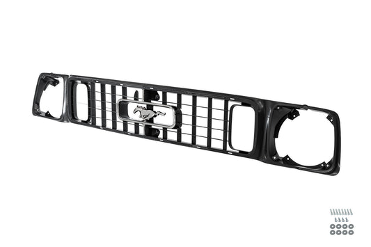 1973 Ford Mustang Front Grille w/ Running Horse Emblem, Corral Trim, & Hardware