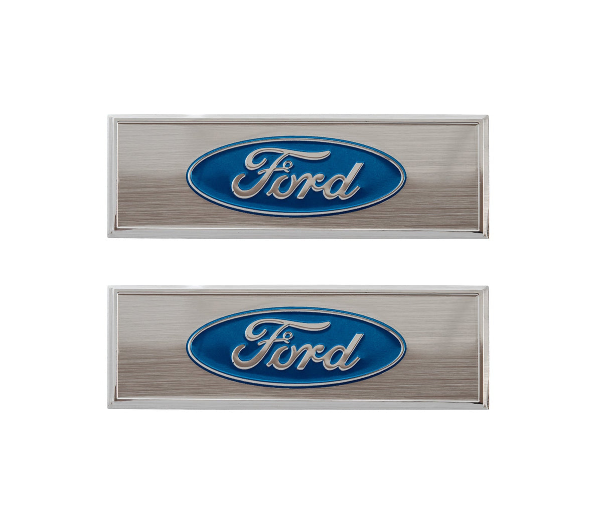 1968-1973 Mustang Ford Oval Logo 3" Door Sill Scuff Plate Emblems - Pair