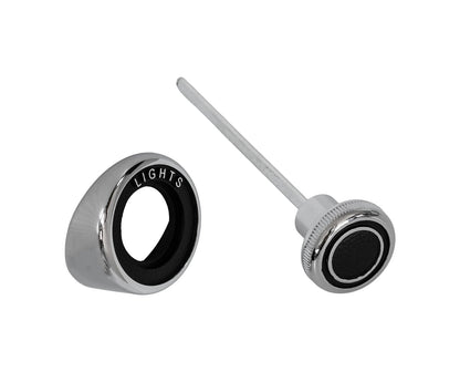 1969-1970 Ford Mustang Chrome & Black Headlight Switch Knob w/ Bezel