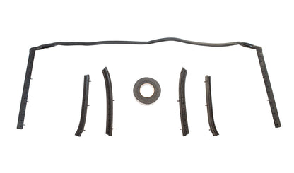1965-1968 Ford Mustang Convertible Top Header & Side Rail 6pc Weatherstrip Kit