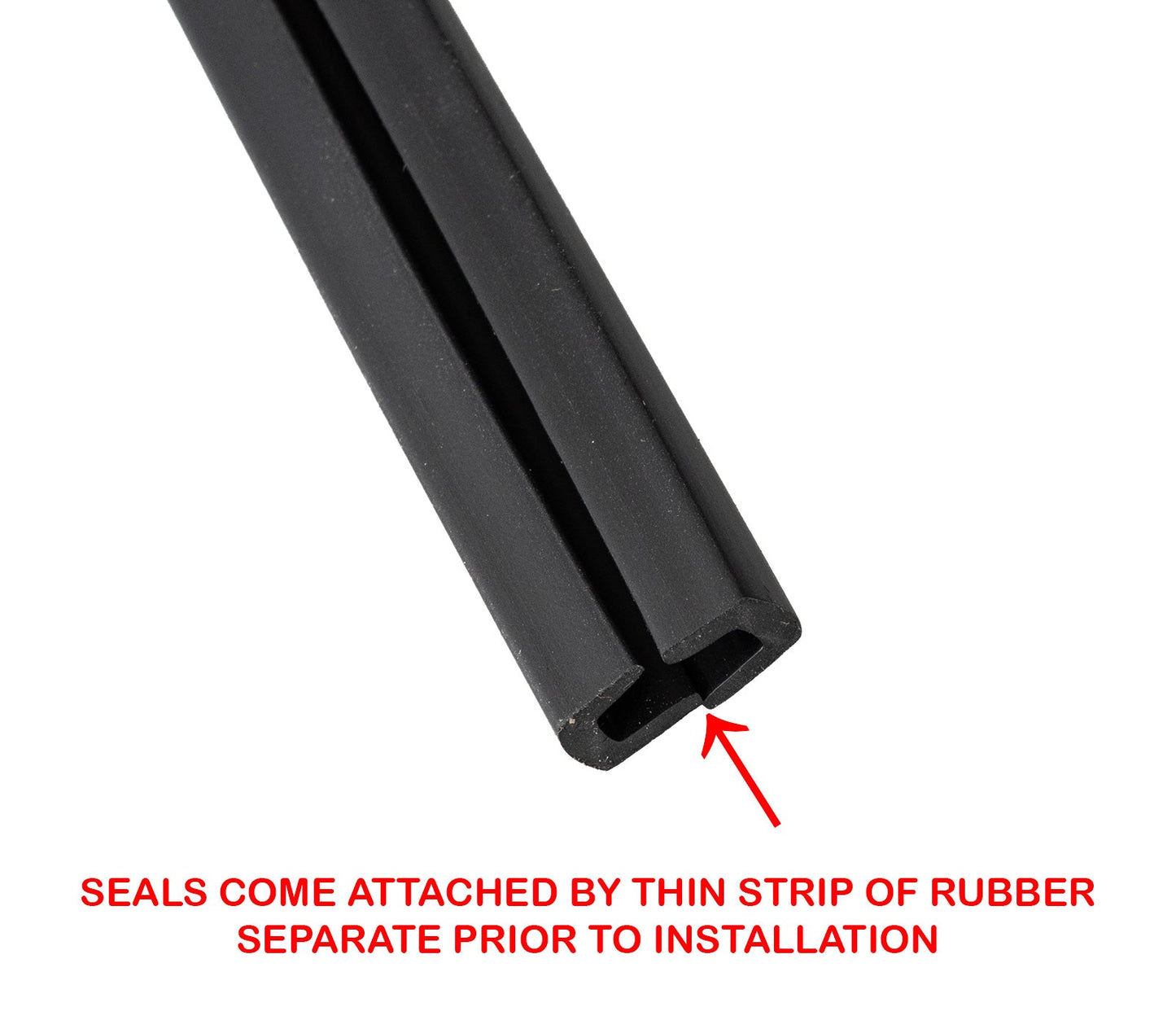 1964.5-1973 Ford Mustang Rear Quarter Panel Extension Rubber Weatherstrip Seals - Pair
