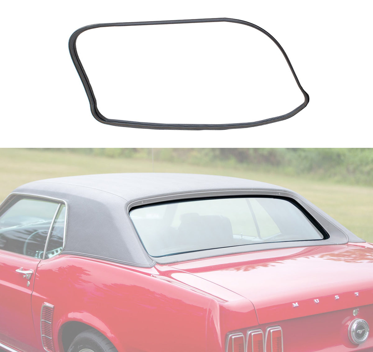 1969-1970 Ford Mustang Coupe Rear Window Rubber Weatherstrip Seal
