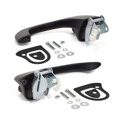 1967-1968 Ford Mustang Black Outside Exterior Complete Door Handles Pair LH RH