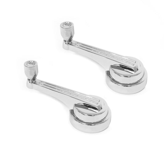1965-1967 Ford Mustang Chrome Inside Rear Quarter Window Manual Crank Handle Pair