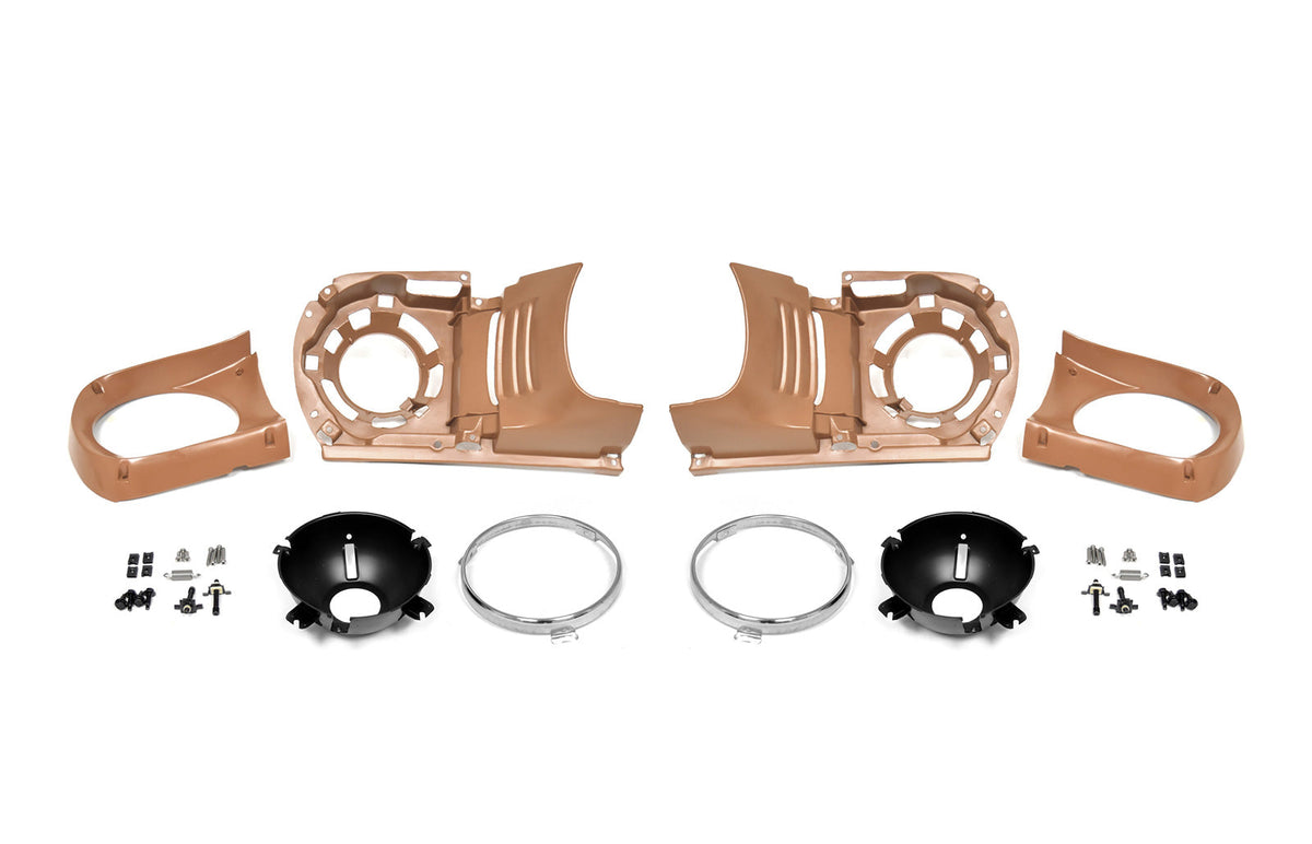 1964.5-1966 Ford Mustang Headlight Bucket Assembly Housings Pair LH RH