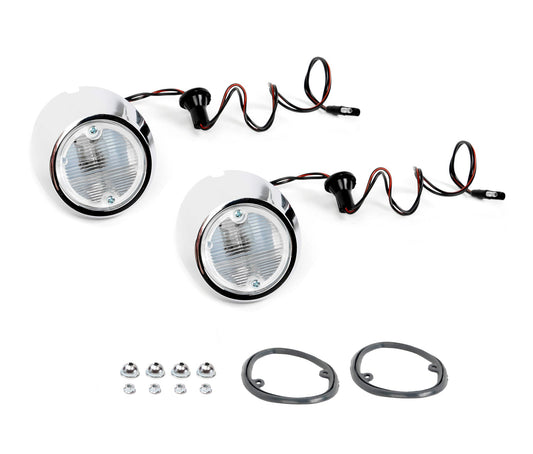 1969-1970 Ford Mustang Rear Bumper Lower Backup Light Assemblies Pair LH & RH