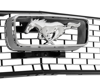 1966 Ford Mustang Standard Front Grille & Chrome Running Horse Emblem