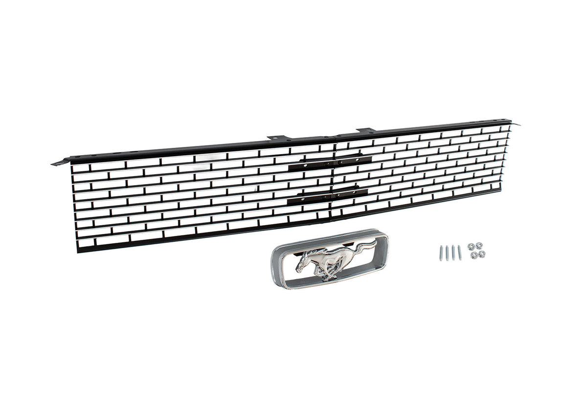 1966 Ford Mustang Standard Front Grille & Chrome Running Horse Emblem