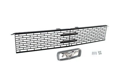 1966 Ford Mustang Standard Front Grille & Chrome Running Horse Emblem