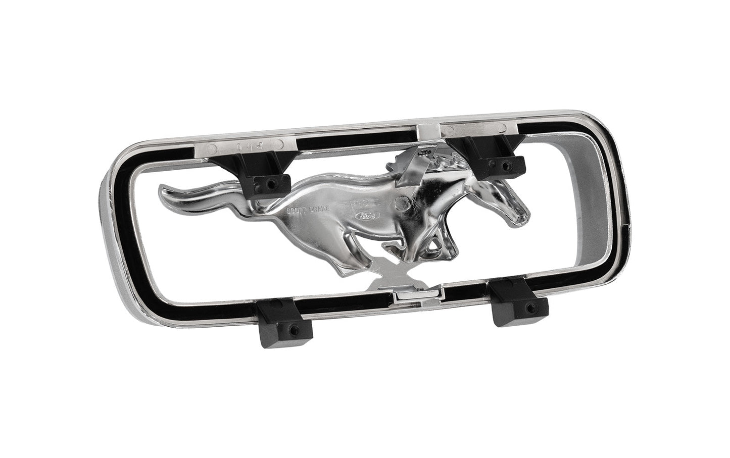 1966 Ford Mustang Standard Grille Chrome Running Horse Emblem & Corral Trim