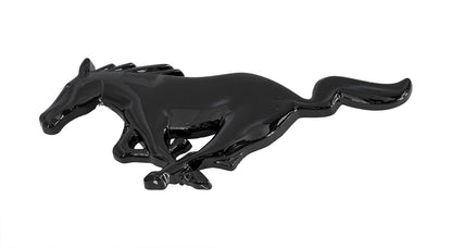 2005-2009 Ford Mustang 8" Gloss Black Running Horse Front Grille Emblem w/ Pins