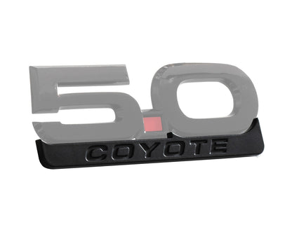 2015-2023 Mustang GT 5.0 V8 5" Coyote Black Fender Lower Emblem Accent