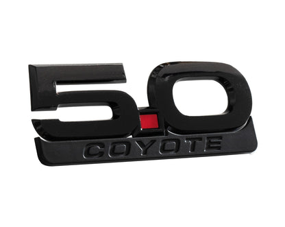 2015-2023 Mustang GT 5.0 V8 5" Coyote Black Fender Lower Emblem Accent