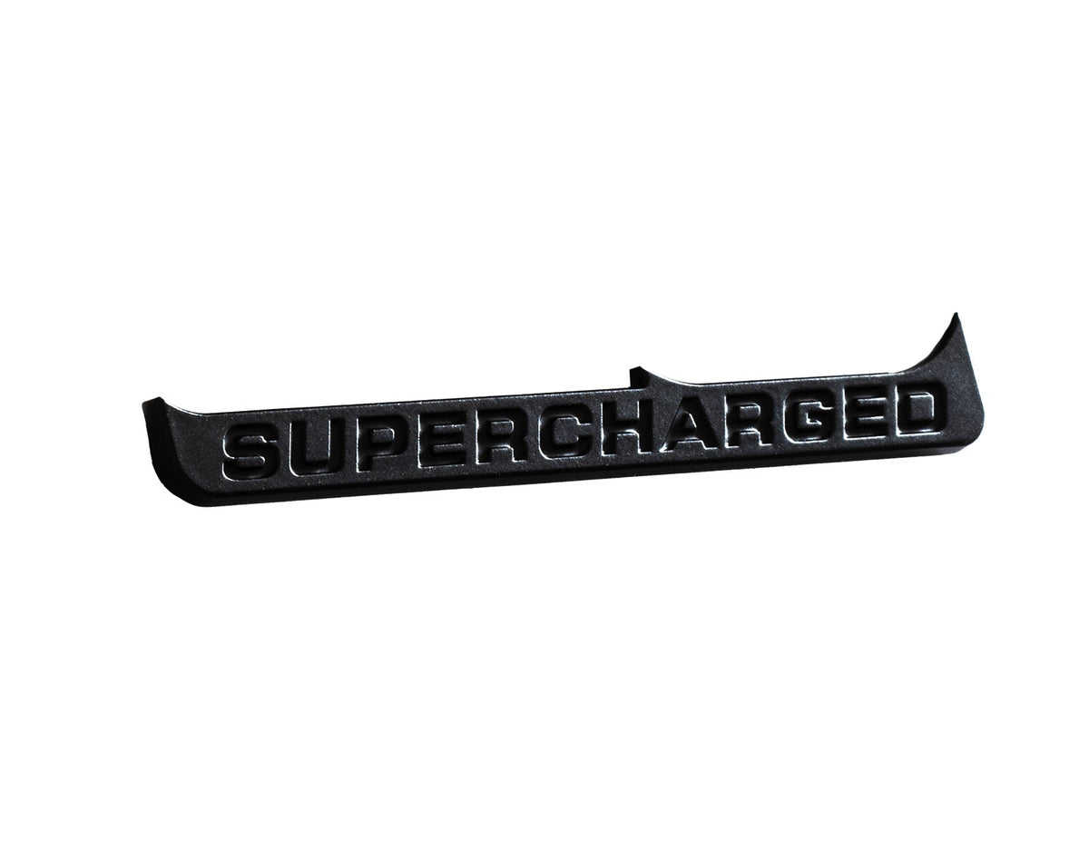 2015-2023 Mustang GT 5.0 V8 5" Supercharged Black Fender Lower Emblem Accent