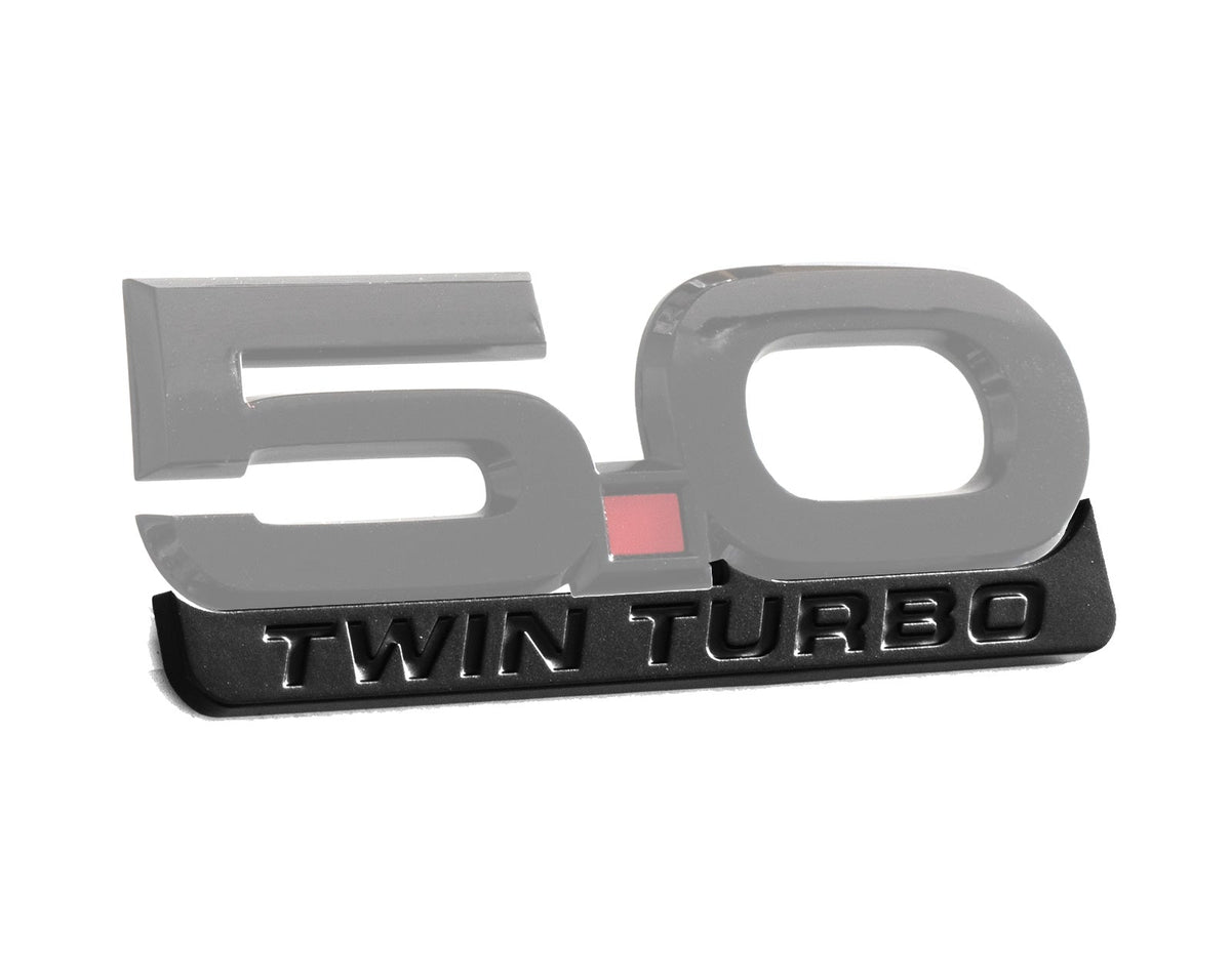 2015-2023 Mustang GT 5.0 V8 Twin Turbo 5" Black Fender Lower Emblem Accent