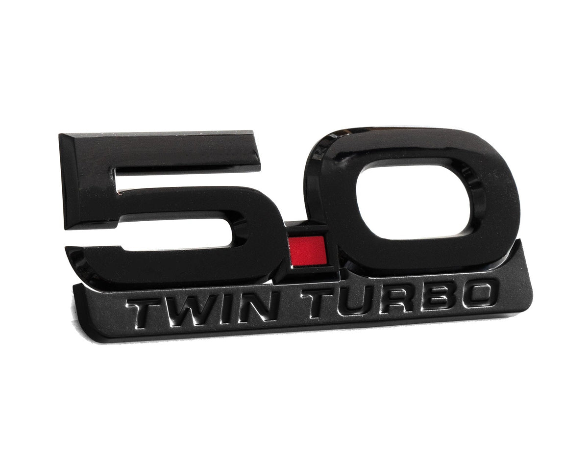 2015-2023 Mustang GT 5.0 V8 Twin Turbo 5" Black Fender Lower Emblem Accent