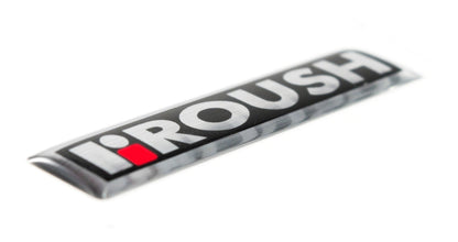1996-2008 Roush F-150 & Mustang Silver & Black Embossed Emblems - 4.5" Long Pair