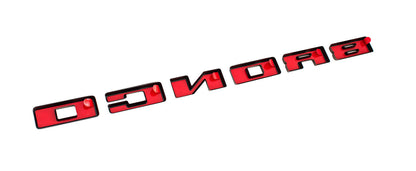 2021-2026 Bronco Matte Black OEM Front Grille Letter Overlay & Rear Trunk Emblem