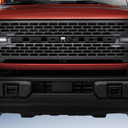 2021-2026 Bronco OEM Matte Black Fender, Trunk Emblems & Front Grille Overlay