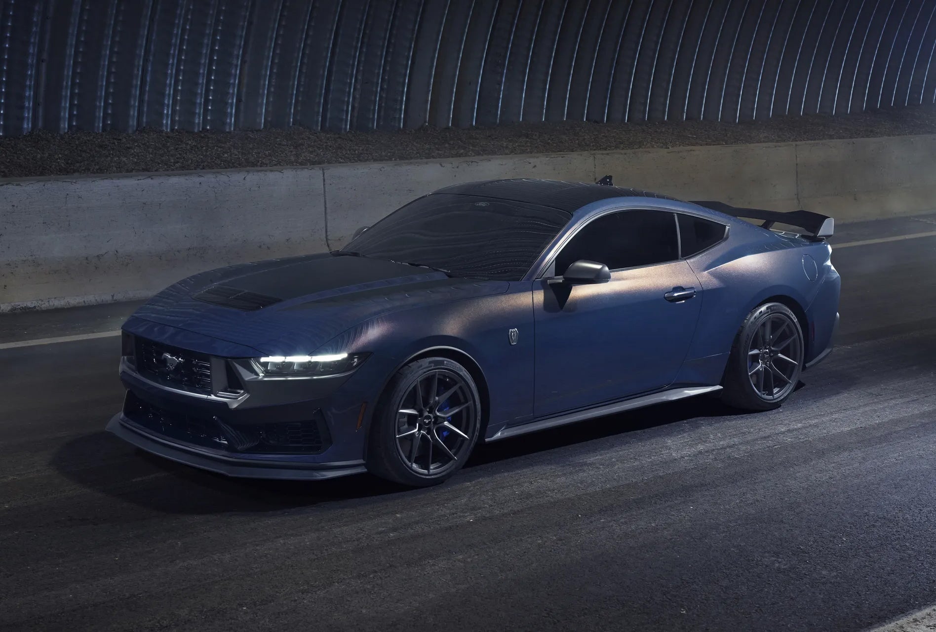 2024-2025 Ford Mustang GT Dark Horse OEM Black OEM Grille Fender & Deck Lid 4pc Emblem Set