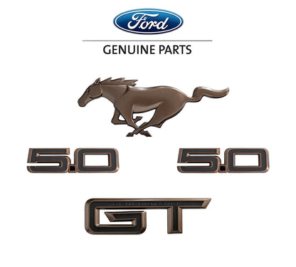 2024 Ford Mustang GT OEM Grille Fender & Deck Lid 4pc Emblem Set - Bronze