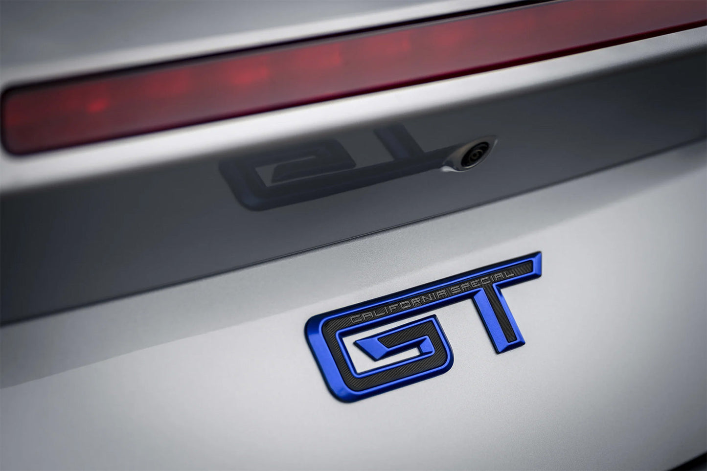 2024 Mustang GT California Special OEM Blue 4pc Fender Trunk Grille Emblem Kit