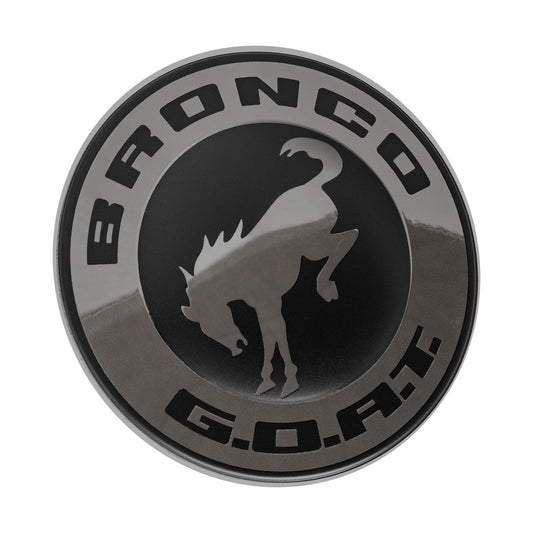 2021-2024 Ford Bronco 3" Round Black GOAT Fender Trunk Emblem Badge