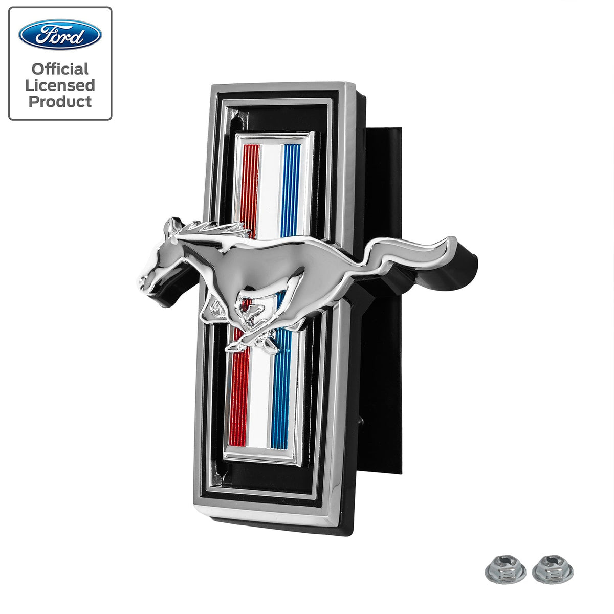 1969 Ford Mustang Chrome Tribar Running Horse Pony Front Grille Emblem 5"