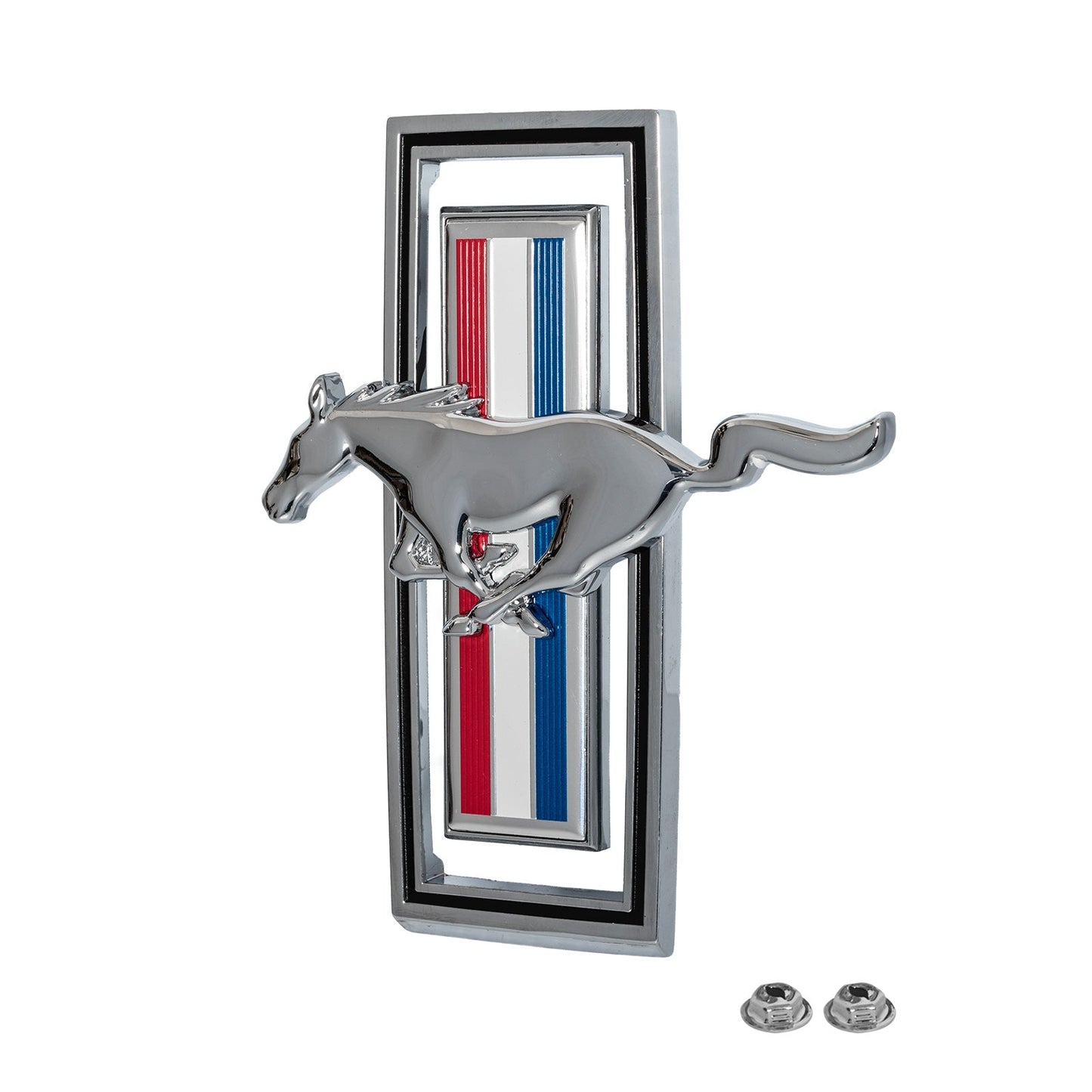 1970 Ford Mustang Chrome Tribar Running Horse Pony Front Grille Emblem 5"