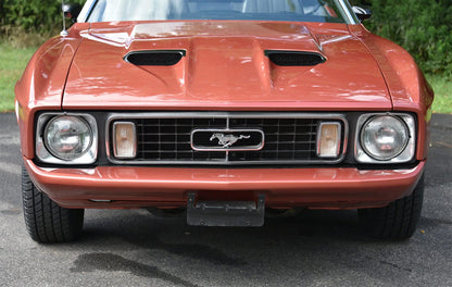 1973 Ford Mustang Chrome Running Horse Grille Emblem & Corral Trim
