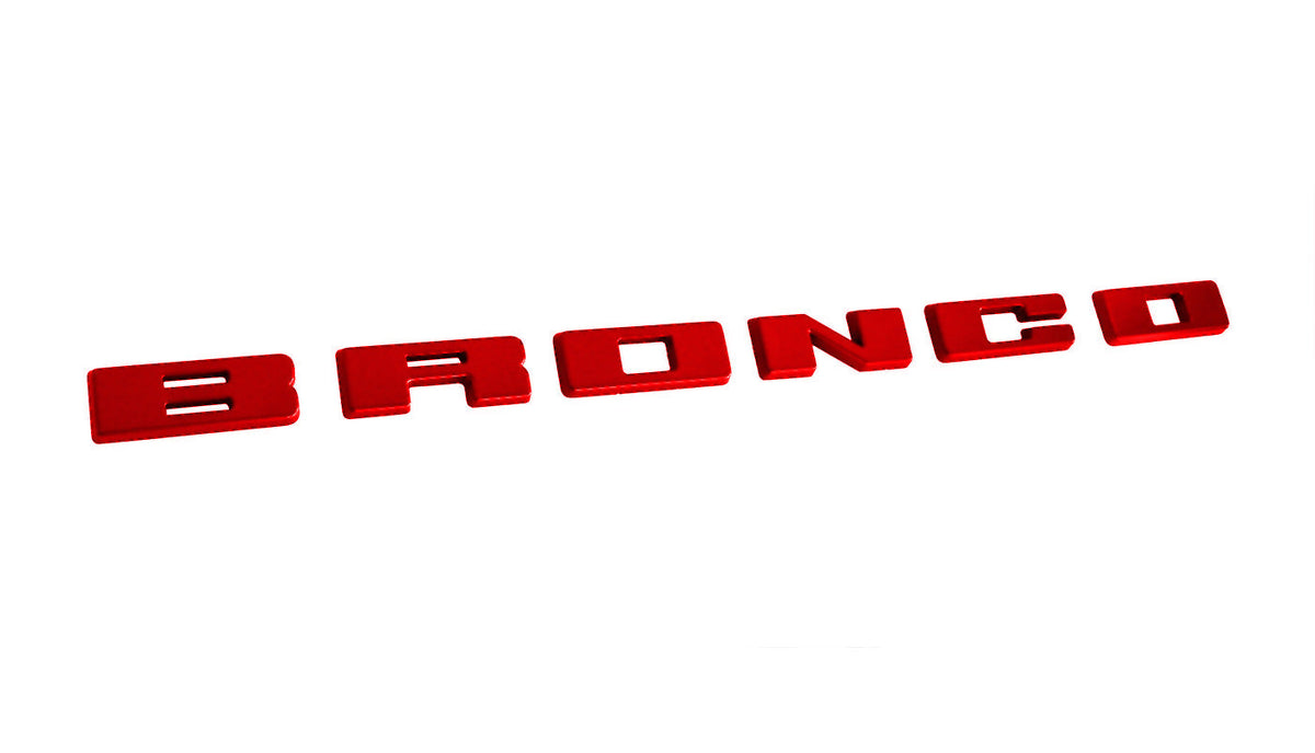 2021-2026 Bronco Ford Performance M-1447-BRD Red Grille Emblem Letter Overlays