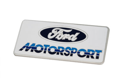 Ford Motorsport 4" Metal Emblem Early 1980s Style Blue 3 Color Logo