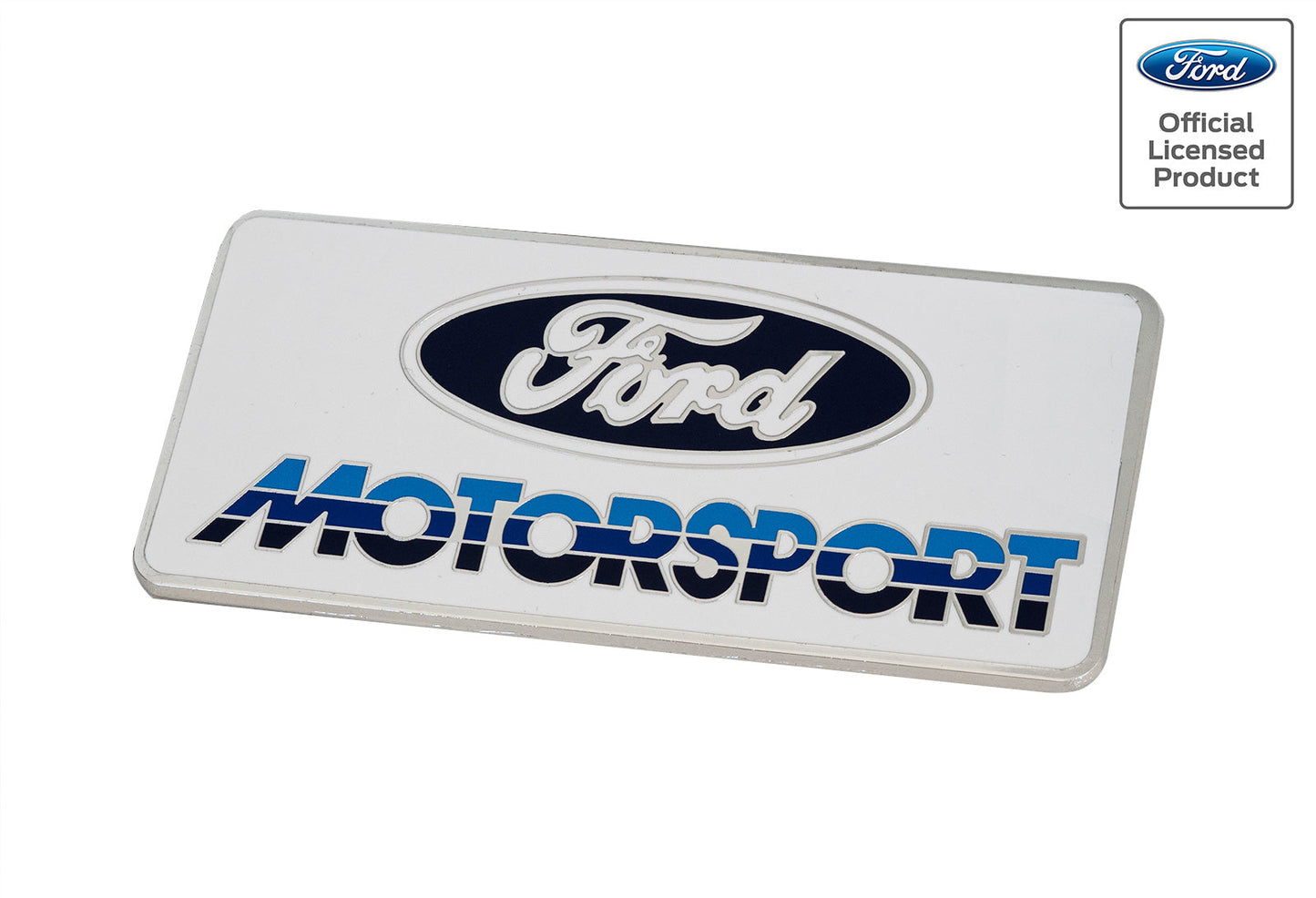 Ford Motorsport 4" Metal Emblem Early 1980s Style Blue 3 Color Logo