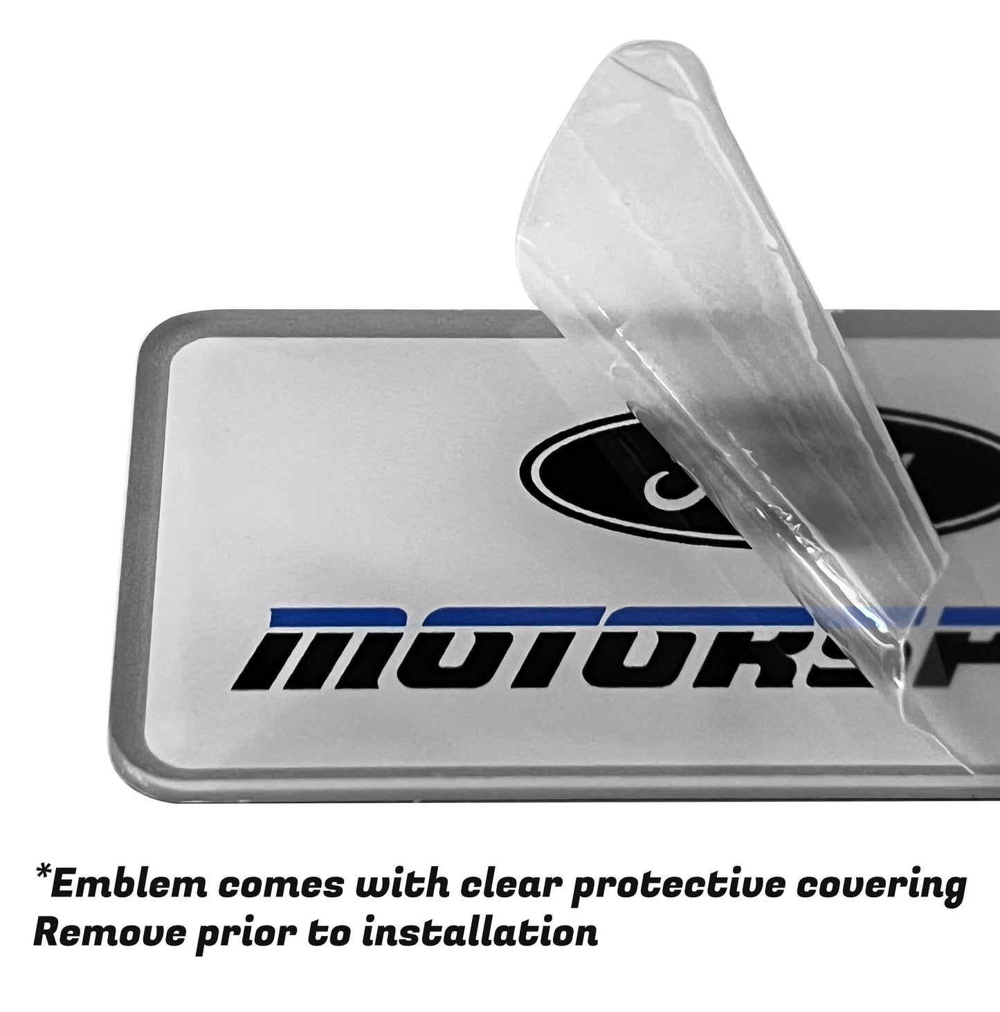 Ford Motorsport 4" Acrylic Emblem 1990s Style Blue 2 Color Logo