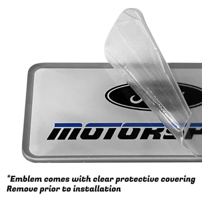 Ford Motorsport 4" Acrylic Emblem 1990s Style Blue 2 Color Logo