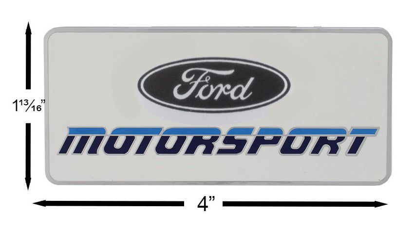 Ford Motorsport 4" Acrylic Emblem 1990s Style Blue 2 Color Logo