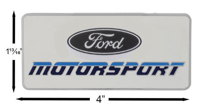 Ford Motorsport 4" Acrylic Emblem 1990s Style Blue 2 Color Logo