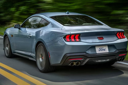 2025 Ford Mustang GT OEM SR3Z-6342528-A 60th Anniversary Rear Deck Lid Emblem - Black & Red