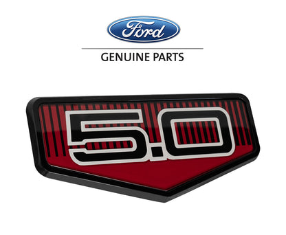 2025 Ford Mustang GT OEM SR3Z-16228-A 60th Anniversary 5.0 Fender Emblem - Black & Red