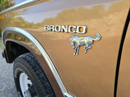 1980-1981 Ford Bronco 4" Chrome Bucking Bronco Fender Emblem Badge