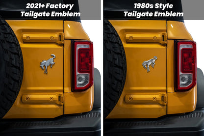 2021-2026 Bronco Classic 3pc Chrome Fender & Bucking Bronco Trunk Emblems