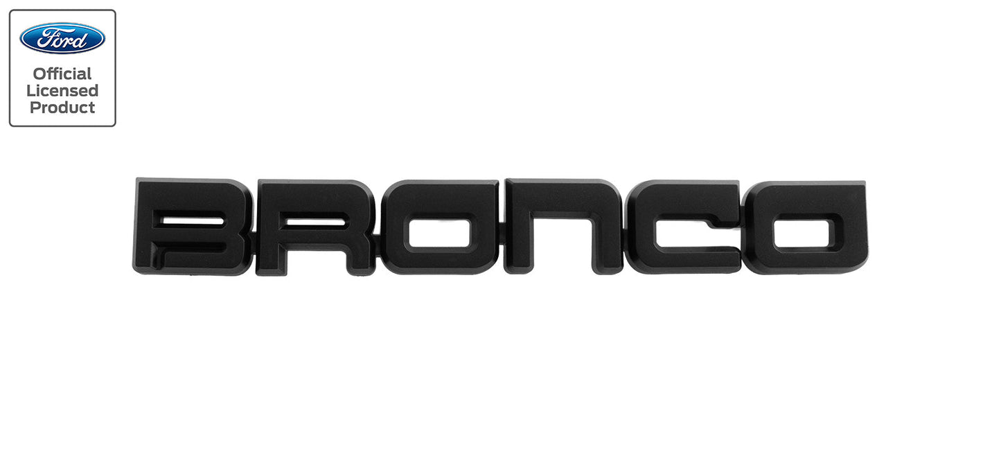 1987-1991 Ford Bronco Classic Style Matte Black 8.5" Bronco Fender Emblem